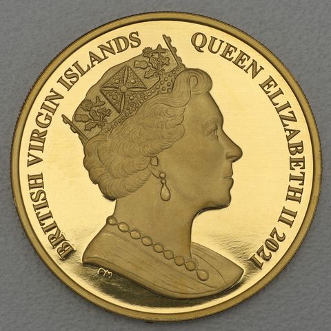 Goldmünze 100 Dollar British Virgin Islands 2021 - Pegasus (999er Feingold)