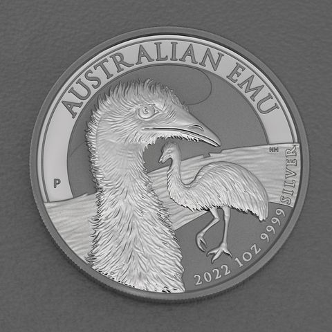 Silbermünze 1oz Australian Emu 2022