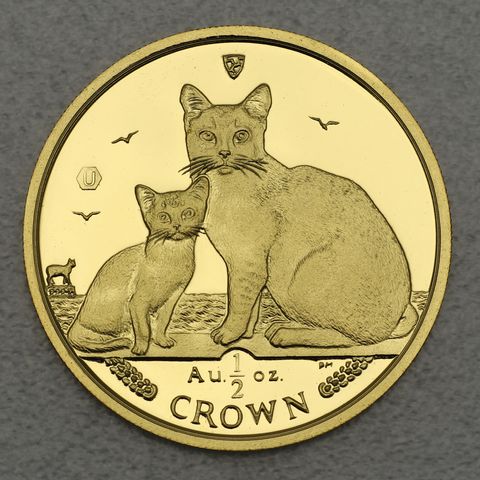 Goldmünze 1/2oz Isle of Man Cat Katzen 2008 - Burmilla Cat