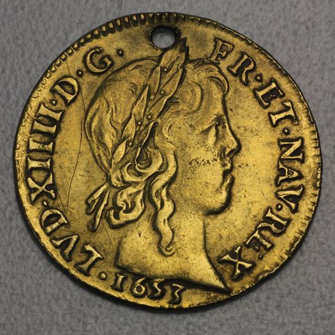 1 Louis d'or Goldmünze 1653 Louis XIV