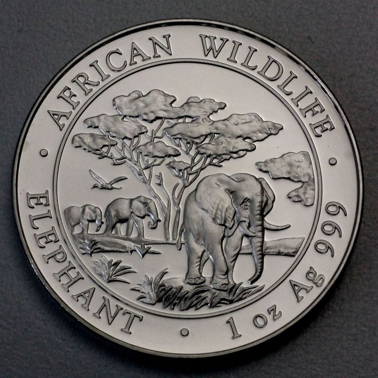 1oz Silbermünze Somalia Elefant 2012