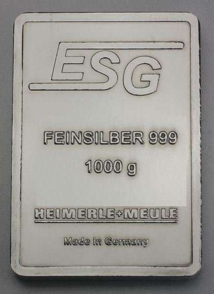 1kg ESG Feinsilberbarren