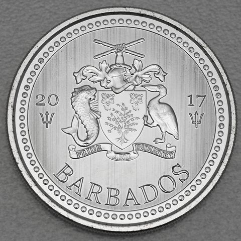 Silbermünze 1oz Barbados Trident / Dreizack 2017