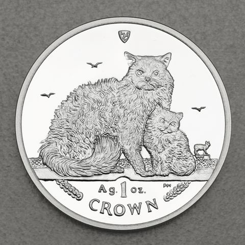 Silbermünze 1oz Isle of Man Cats 2015 - Selkirk Rex Cat