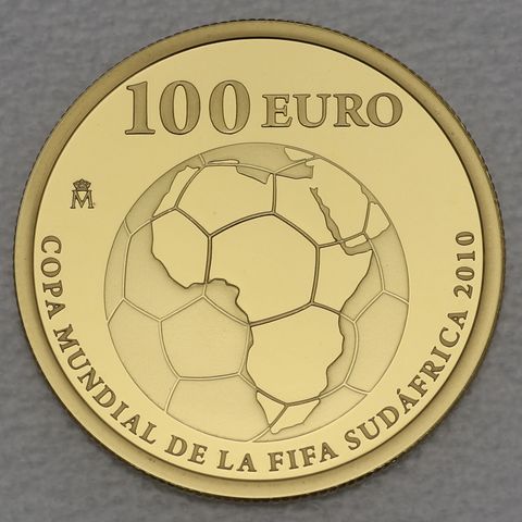 Goldmünze 100 Euro Spanien 2010 Fußball WM Südafrika