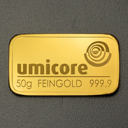 50g Goldbarren Umicore