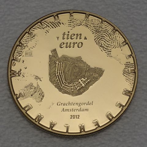 Goldmünze 10 Euro Niederlande 2012 Grachtengordel