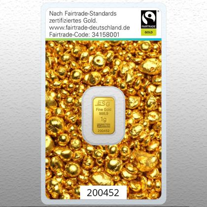 1g Fairtrade Goldbarren