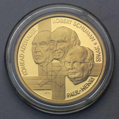 100 Euro Goldmünzen Belgien 2002 EU Gründerväter