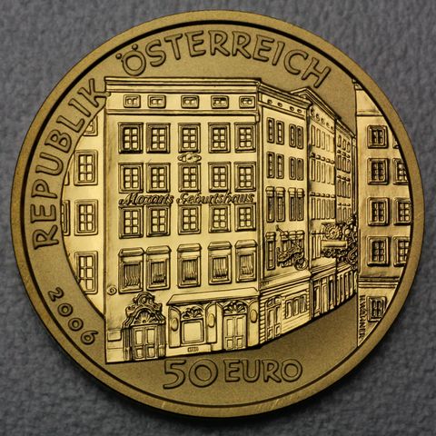 Goldmünze 50 Euro Österreich 2006 - Wolfgang Amadeus Mozart - Große Komponisten