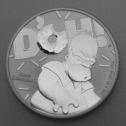 Silbermünze 1oz The Simpsons 2019 - Homer Simpson