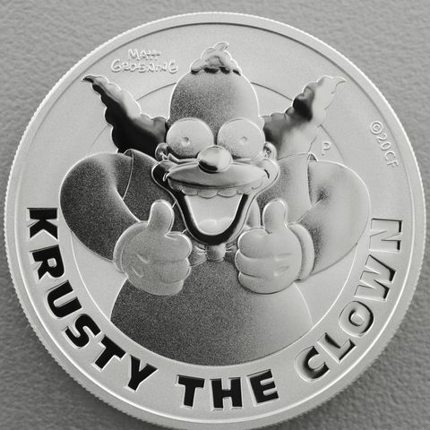 Silbermünze 1oz The Simpsons 2020 - Krusty the clown