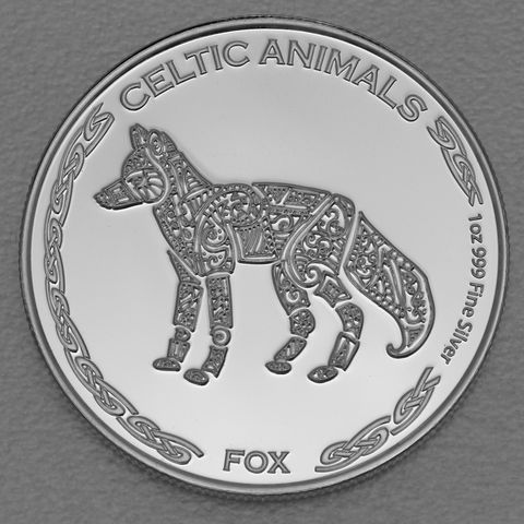 Silbermünze 1oz Tschad Celtic Animals Serie 2019 - Fox