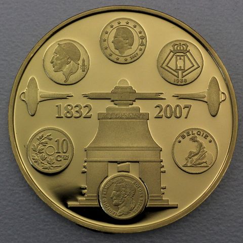 100 Euro Goldmünze Belgien 2007 Münzprägung