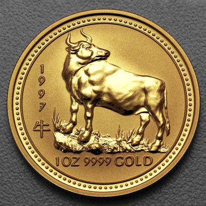 Lunar I, 1oz Goldmünze, Ochse, 1997