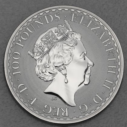 1oz Platinmünze Britannia 2022, Queen Elizabeth II