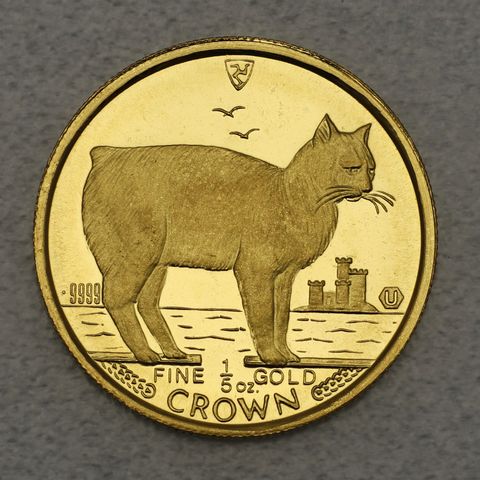 Goldmünze 1/5oz Isle of Man Cat Katzen 1988 - Manx Cat