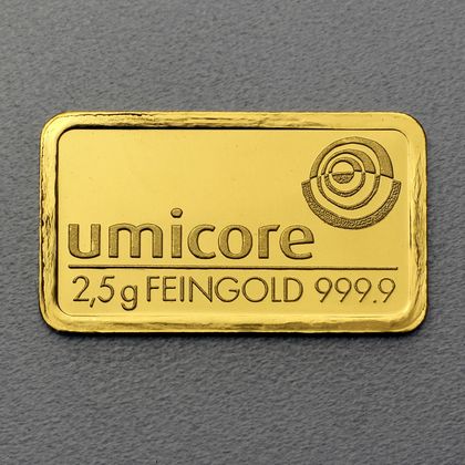 2,5g Goldbarren von Umicore