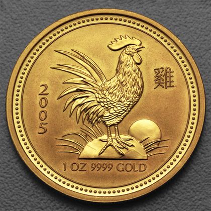 Lunar I, 1oz Goldmünze, Hahn, 2005