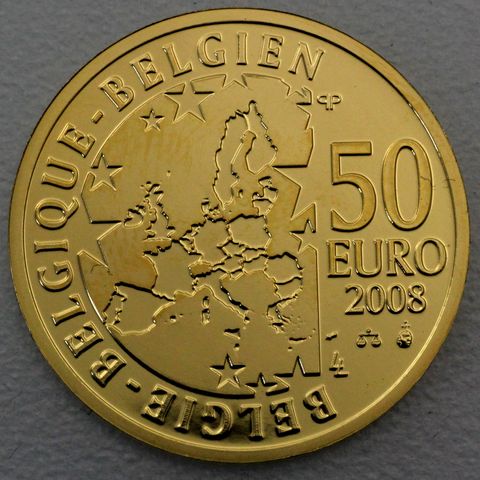 50 Euro Goldmünze Belgien 2008 Der blaue Vogel