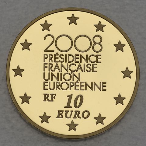 Goldmünze 10 Euro Frankreich 2008 - Französische Präsidentschaft  Europäische Union