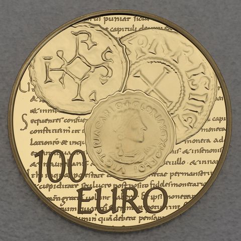 Goldmünze 100 Euro Frankreich 2014 - Charles le Chauve