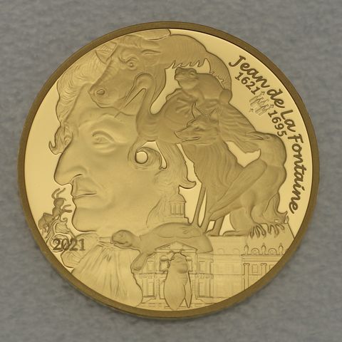 Goldmünze 50 Euro Frankreich 2021 - La Fontaine