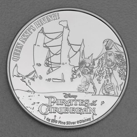 Silbermünze 1oz Niue Pirates of the Caribbean 2022 - Queen Anne's Revenge - Blackbeard