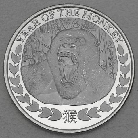 Somaliland Lunar Silbermünze 1oz Year of the Monkey 2016