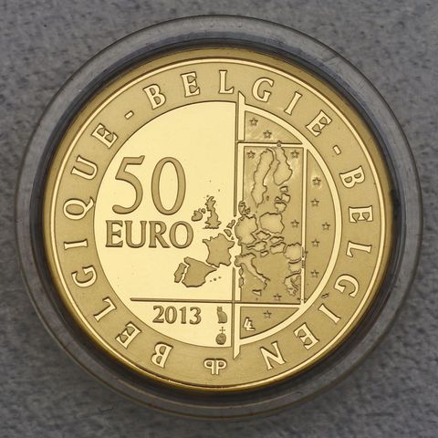 50 Euro Goldmünzen Belgien 2013 Hugo Claus