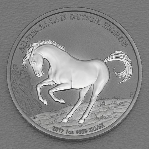 Silbermünze 1oz Australian Stock Horse 2017