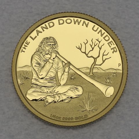 Goldmünze 1/4oz Proof Australien Land down under Serie - 2013 Didgeridoo