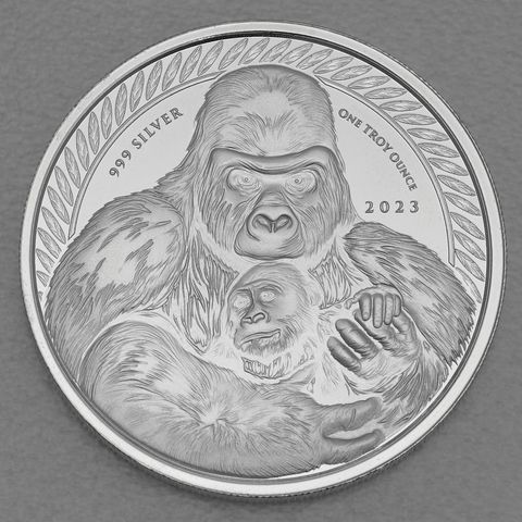 Silbermünze 1oz Congo Silverback Gorilla 2023