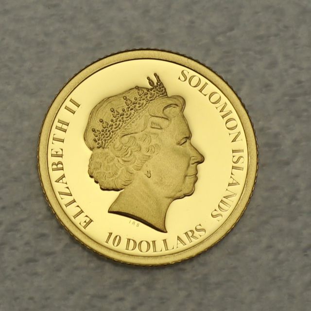 Goldmünze 10 Dollars Salomonen 2018 - Australian Kangaroo 1/2g  Feingold