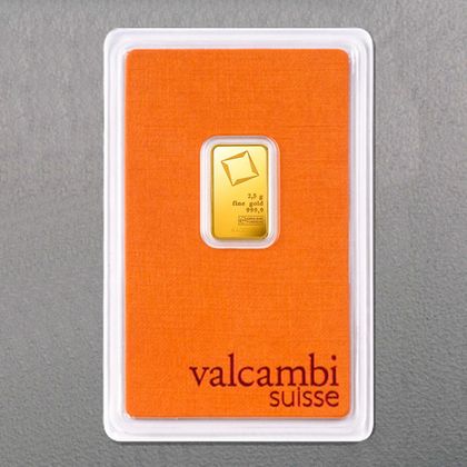 2,5g Goldbarren Valcambi