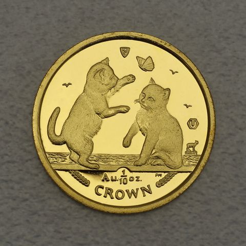 Goldmünze 1/10oz Isle of Man Cat Katzen 2004 - Tonkinese Kittens