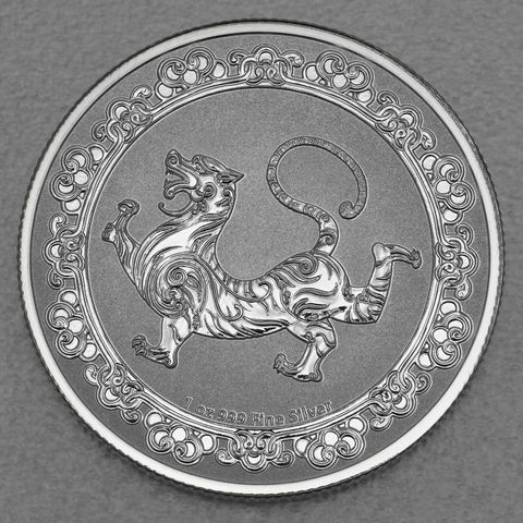 Silbermünze 1oz Niue Celestial Animals 2019 - White Tiger