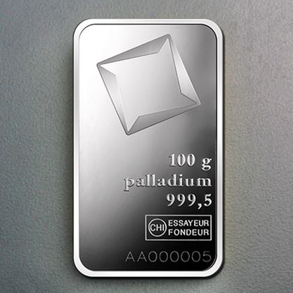 100g Palladiumbarren