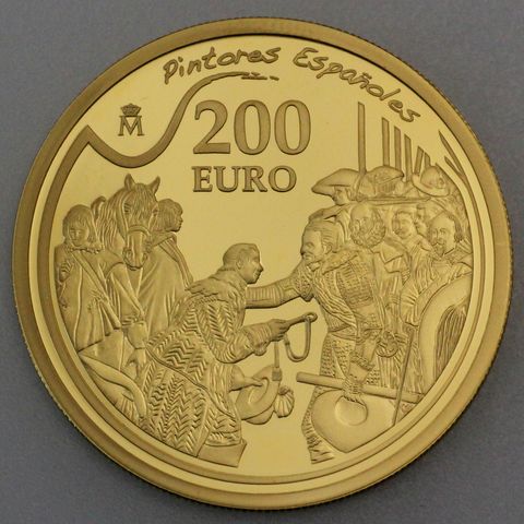 Goldmünze 200 Euro Spanien 2008 Spanische Maler - Velazquez