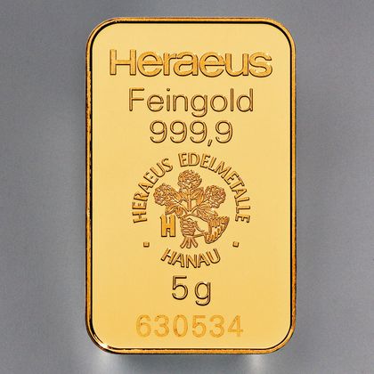 Heraeus Goldbarren