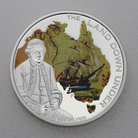 Silbermünze 1oz Australien Land down under - 2013 James Cook