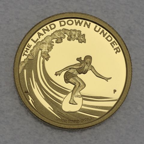 Goldmünze 1/4oz Proof Australien Land down under Serie - 2013 Ocean and Surf