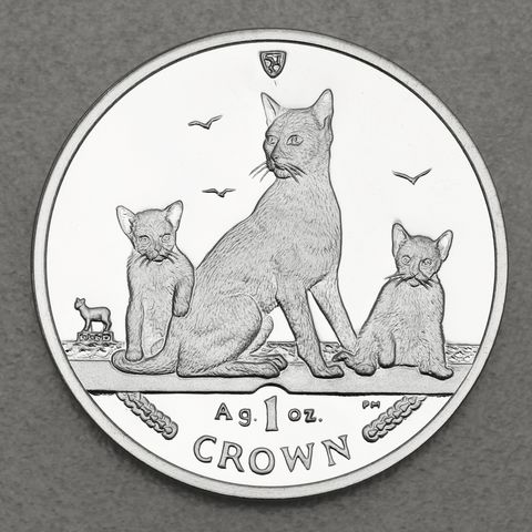 Silbermünze 1oz Isle of Man Cats 2016 - Tabacoo Havana Cat