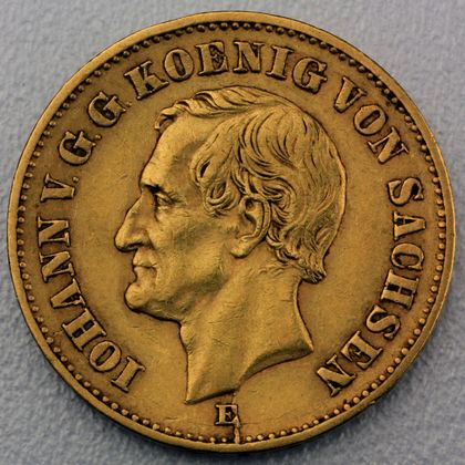 20 Reichsmark Goldmünze Johann - Sachsen -