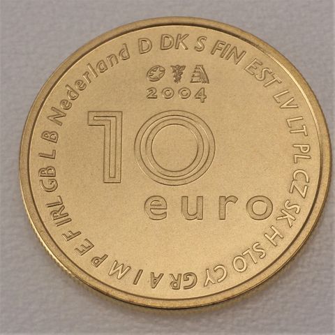 Goldmünze 10 Euro Niederlande 2004 EU-Erweiterung