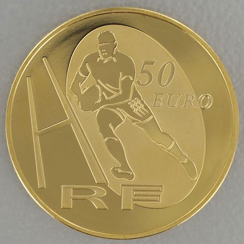 Goldmünze 50 Euro Frankreich 2009 - Rugby