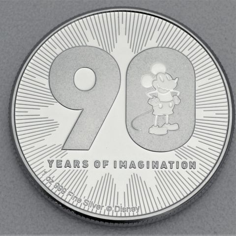 Silbermünze 1oz Niue Mickey Mouse 2018 - 90. Geburtstag