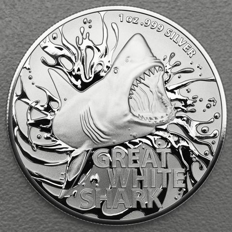 Silbermünze 1oz Australias Most Dangerous Great White Shark 2021