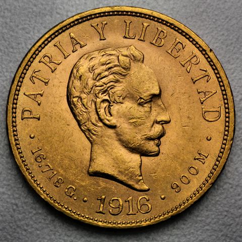 10 Pesos Goldmünze Kuba 1916