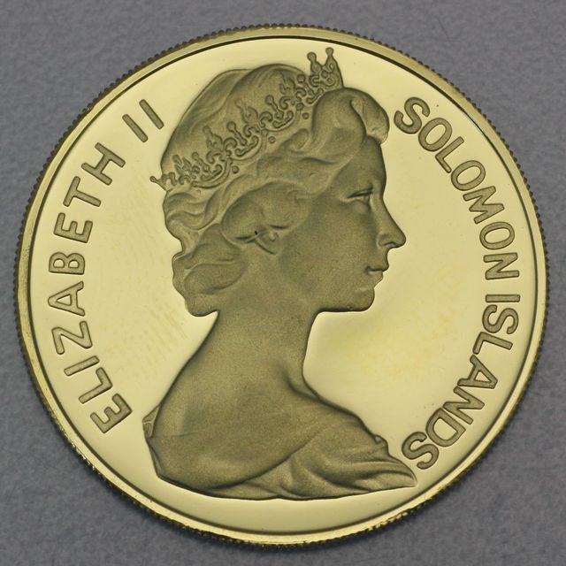 Goldmünze 100 Dollars Salomonen 1984 - Olympiade Gewichtheber